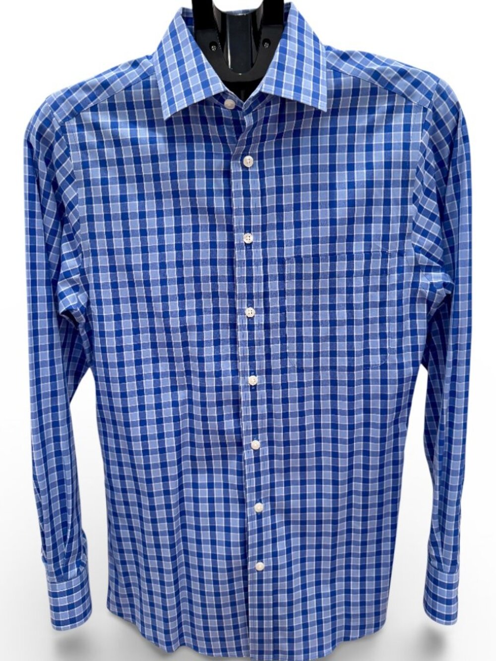 Gold Label Blue Plaid Check Button Down Shirt Men's S or Unisex / Boyfriend Fit